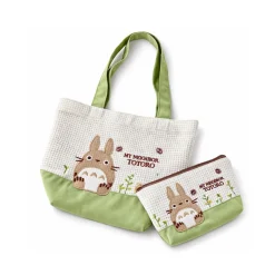 Ghibli My Neighbor Totoro Waffle Series Pouch & Mini Bag Set