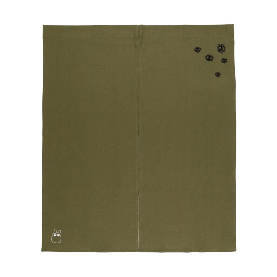 Ghibli My Neighbor Totoro Embroidered Curtain Kurosuke: Green