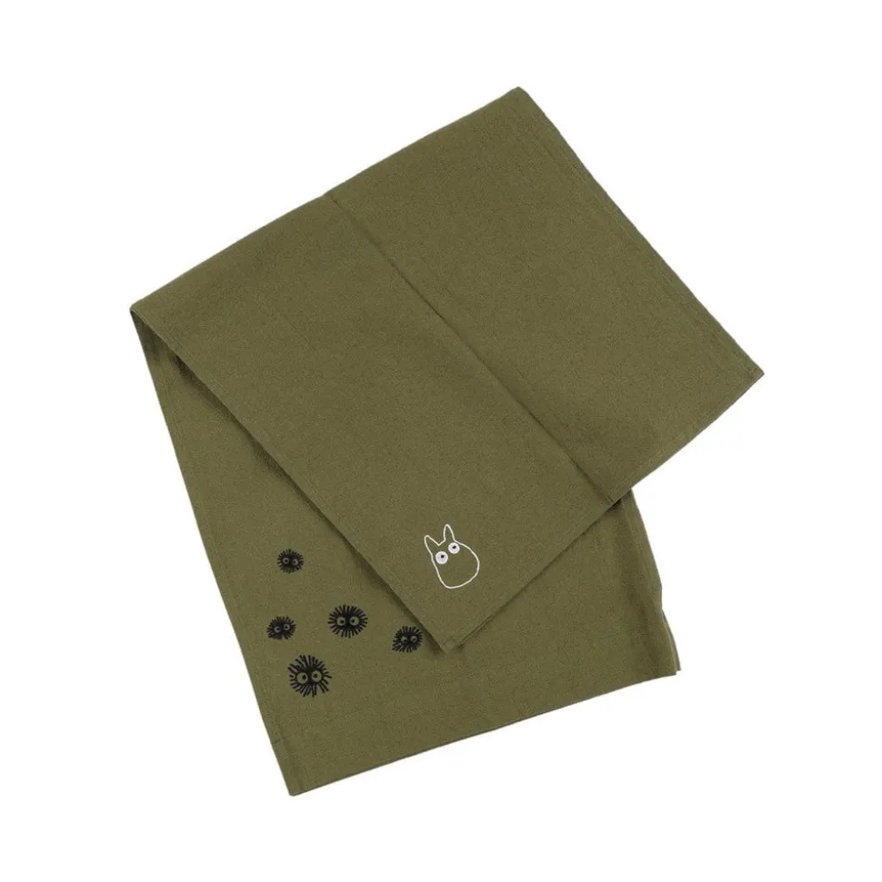 Ghibli My Neighbor Totoro Embroidered Curtain Kurosuke: Green