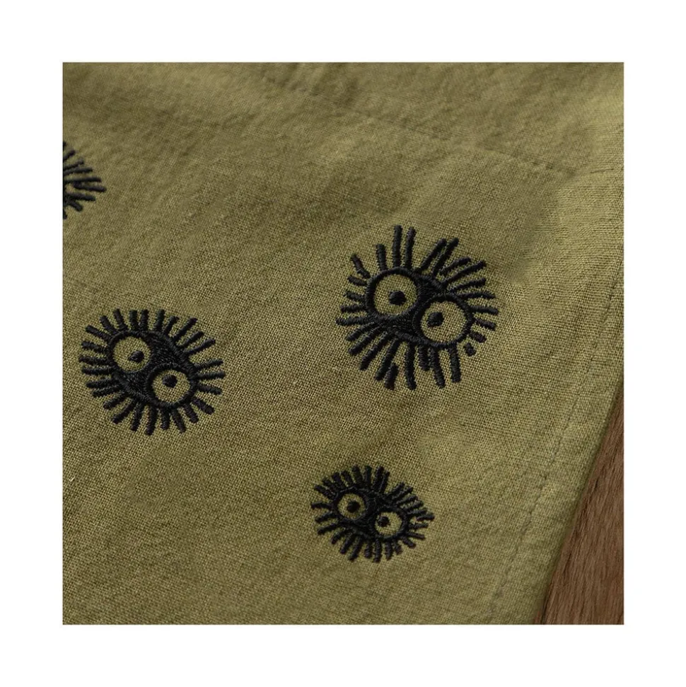 Ghibli My Neighbor Totoro Embroidered Curtain Kurosuke: Green
